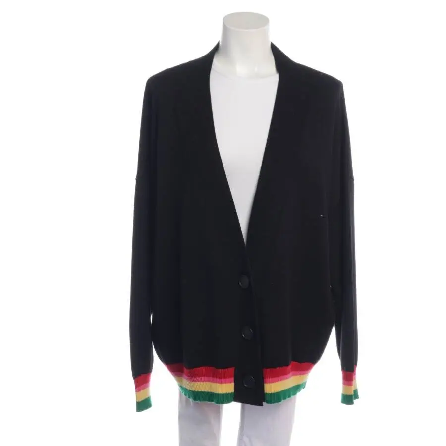 Wollstrickjacke L Schwarz